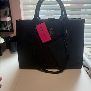 Betsey Johnson Black Satchel Bag